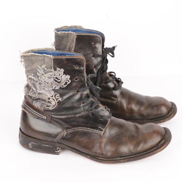 Mark Nason Other - Mark Nason Leather Embroidered Dragon Men's Boots size 11
